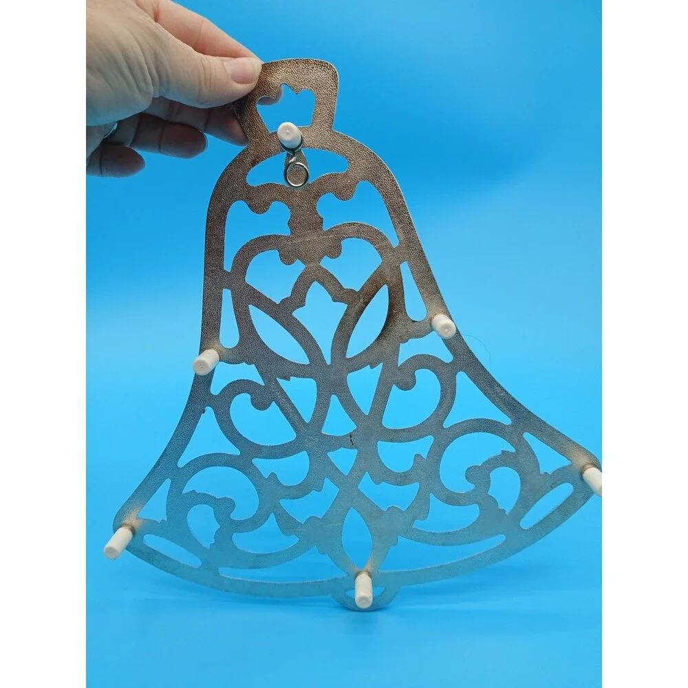 Vintage International Silver Co 10” Silverplate Bell Shaped Trivet Wall Hanging